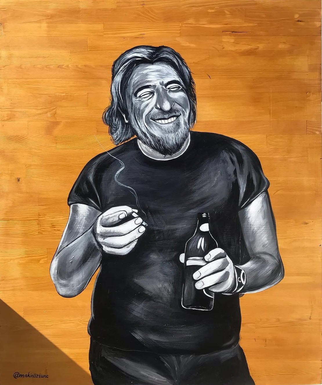 Kaygısız — Ahşap üzerine karışık teknik — 2019